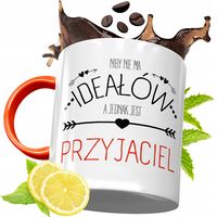 Kubek Pomarańczowy Dla Przyjaciela Przyjaciółki Z Nadrukiem Ze Zdjęciem