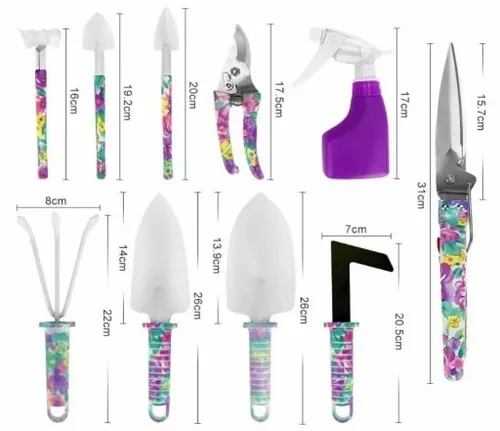 ZESTAW NARZĘDZI OGRODNICZYCH DLA KOBIET WALIZKA NARZĘDZIA OGRODNICZE 10 el. na Arena.pl