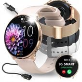 SMARTWATCH DAMSKI ZEGAREK MENU PL POWIADOMIENIA ROZMOWY SMART WATCH 4 PASKI