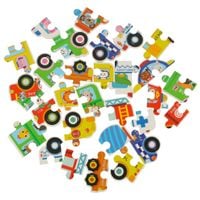 DLA DZIECI KOLOROWE PUZZLE POJAZDY