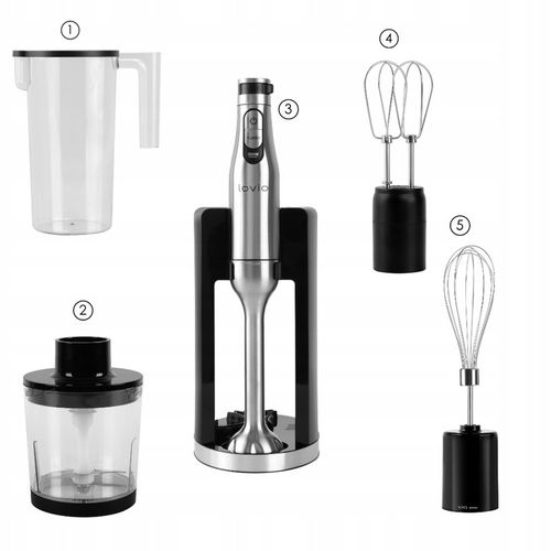 BLENDER RĘCZNY mikser wielofunkcyjny MOCNY malakser TYTANOWE OSTRZA na Arena.pl