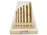 ZESTAW WIERTEŁ 6el WIERTŁA FREZUJĄCE METAL DREWNO