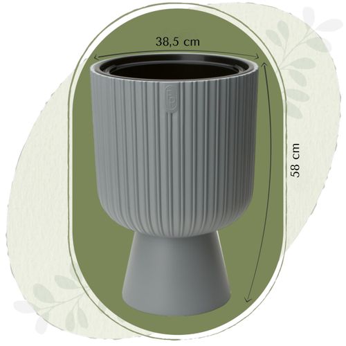 Doniczka okrągła Keli Mika 40 na nóżce | Platyna na Arena.pl