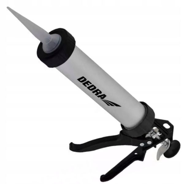 DEDRA WYCISKACZ PISTOLET DO SILIKONU MAS TUBOWY 600ML ALUMINIOWY 1201-11 zdjęcie 6