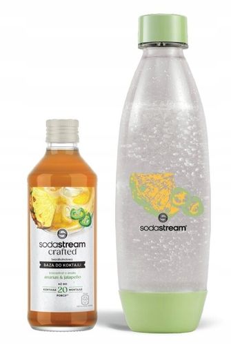 Baza do koktajli SodaStream Ananas Jalapeno 330ml + Butelka 1l + książka na Arena.pl