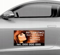 MAGNES na samochód reklamowy MATA MAGNETYCZNA 30x60 SALON FRYZJERSKI
