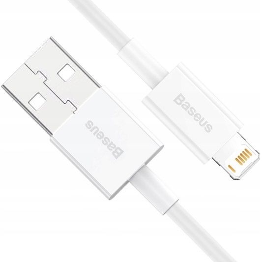 BASEUS KABEL PRZEWÓD USB LIGHTNING DO IPHONE 2.4A BEZPIECZNY MOCNY 1M zdjęcie 1