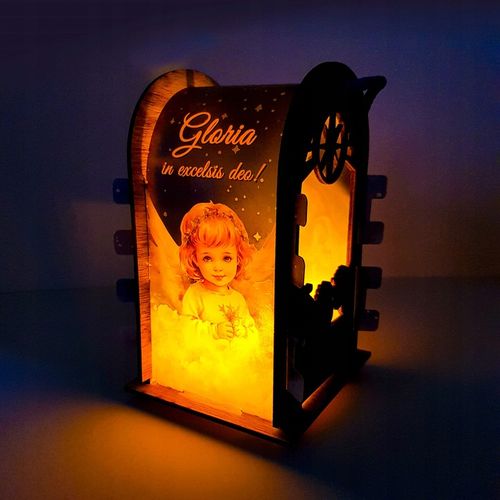 LAMPION ADWENTOWY DLA DZIECI ŚWIECĄCY LED KOLOROWY NA RORATY + Baterie na Arena.pl