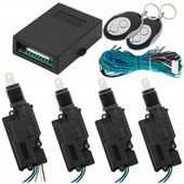 MOCNY ZESTAW UNIWERSALNY ZAMEK CENTRALNY SLAVE MASTER 4 DRZWI 7kg 2x PILOT