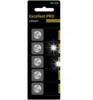 5× MOCNA BATERIA CR1220 LITHIUM EXCELLENT PRO 3V DO WAGI ZEGARKA ITP.