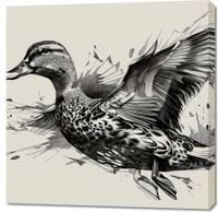 Obraz 90x90cm Gracja Kaczki w Locie