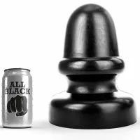 all black wtyczka anatomiczna 23 cm - pvc, hipoalergiczna, czarna