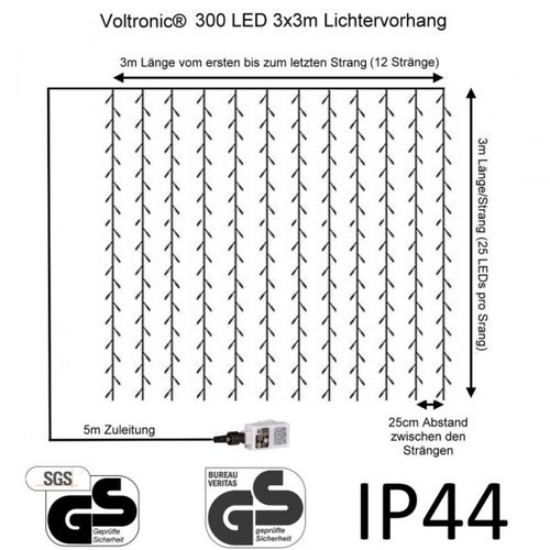 Kurtyna świetlna 3x3 m VOLTRONIC LED na Arena.pl