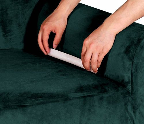 Pokrowiec Na Narożnik W Kształcie Litery ""L"" Zieleń Butelkowa Welur na Arena.pl