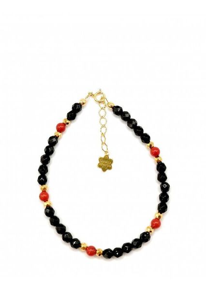 Bransoletka BLACK&RED 925 zdjęcie 1