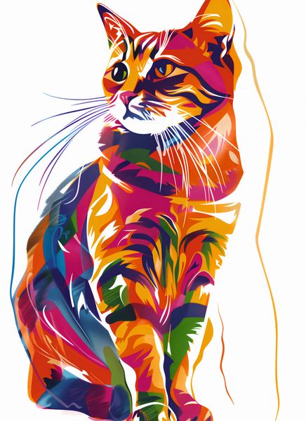 Plakat 40x55cm Nasycony Kot zdjęcie 1