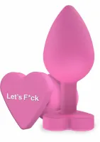 toyjoy booty sweethearts let's f*ck silikonowy korek z sercem 7,5 cm