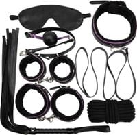 fetish fever   bondage set   7 pieces   black