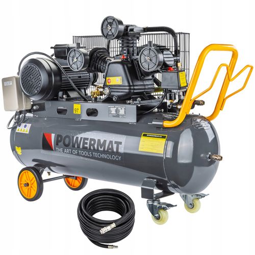 KOMPRESOR OLEJOWY 100L 8 BAR SPRĘŻARKA 400V 650l/min + WĄŻ na Arena.pl