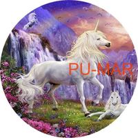 Opłatek na tort Urodziny Jednorożec Konik Pegaz Koń Kuc Tekst Gratis