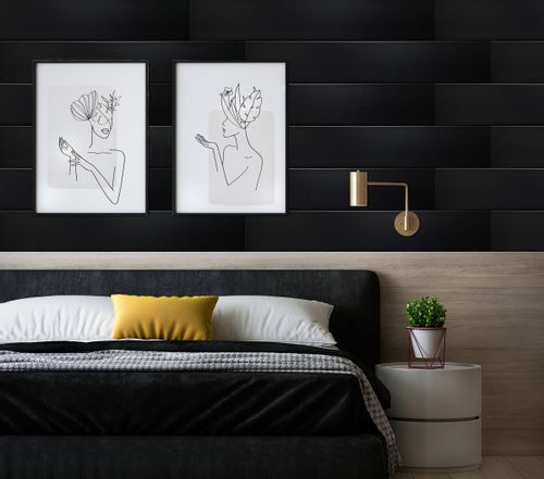 Czarne KASETONY ścienne PANELE SUFITOWE P-Cz 100x,16,7 Deska na Arena.pl