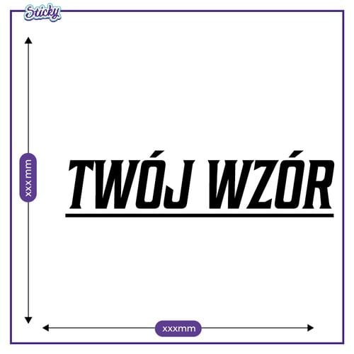 Naklejka Z TWOIM WZOREM na auto 45 cm na Arena.pl