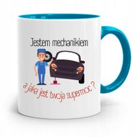 Kubek Błękitny Dla Mechanika Jestem Mechanikiem Z Nadrukiem Ze Zdjęciem