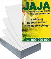 Ulotki A5 1000szt reklamowe firmowe dużo wzorów JAJA Z WŁASNEJ HODOWLI