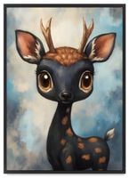 Plakat jelonek plakaty dziecięce ramka czarna 30x40 cm w czarnej ramie