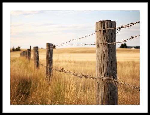 Plakat 55x40cm Płot na Polu na Arena.pl
