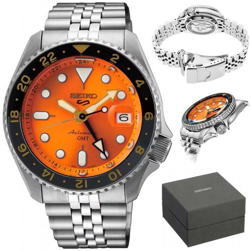 ZEGAREK MĘSKI SEIKO 5 SPORTS SSK005K1 GMT AUTOMAT WR100 + BOX na Arena.pl