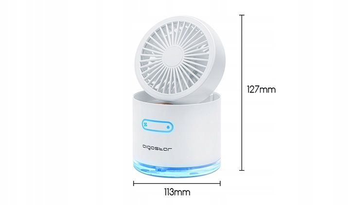 PRZENOŚNY MINI WENTYLATOR Z MGIEŁKĄ 10W 4W1 zdjęcie 9