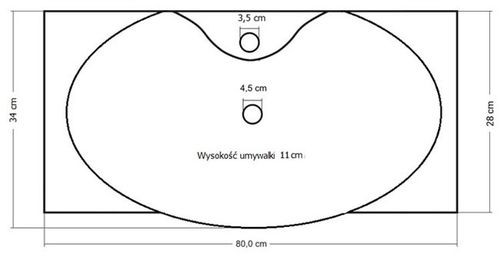 Umywalka Ceramiczna Erin 80 cm na Arena.pl