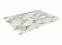 SZKLANA DESKA KUCHENNA 30x20 02a Geometria biała