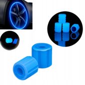 Nakrętki Na Wentyle Świecące Fluorescencyjne TSG-393 Do Koła Niebieski 2szt