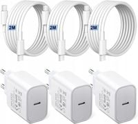 Zestaw 3 ładowarek USB-C 25 W Szybka ładowarka