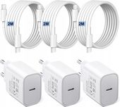 Zestaw 3 ładowarek USB-C 25 W Szybka ładowarka