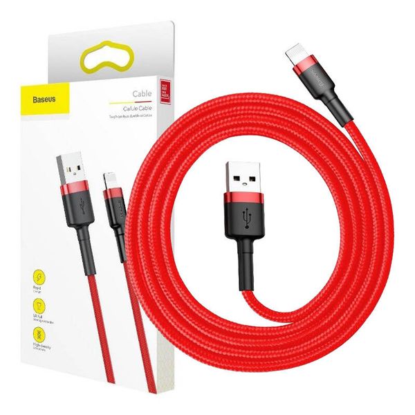 Kabel Lightning USB Baseus Cafule 2.4A 1m (czerwony) zdjęcie 11