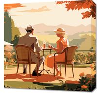 Obraz 60x60cm Retro Randka