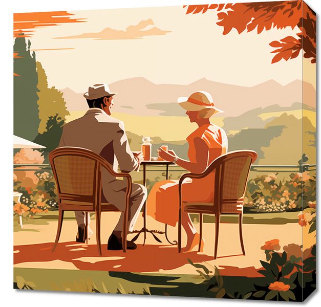 Obraz 60x60cm Retro Randka zdjęcie 1