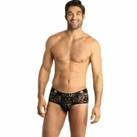anais men romance brief s - czarne bokserki z kwiatowym motywem