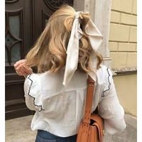 gumka do włosów apaszka długa krem pin up gum5k