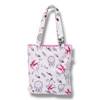 Torba na zakupy bawełniana shopperka torba shopper zakupowa jaskółki