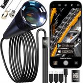 KAMERA INSPEKCYJNA do telefonu IPHONE ANDROID 3w1 ENDOSKOPOWA 2M JAKOŚĆ HD