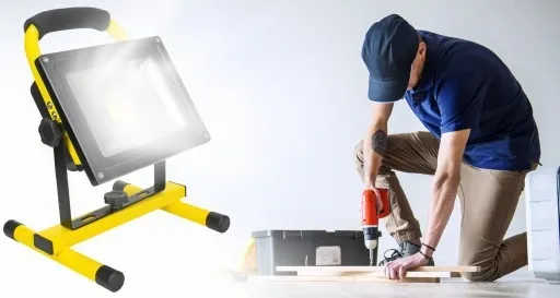 HALOGEN ROBOCZY REFLEKTOR NAŚWIETLACZ LED Z AKUMULATOREM PRZENOŚNY IP65 30W zdjęcie 8