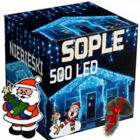 SOPLE FLASH 500 LED ZEWNĘTRZNE CHOINKOWE lampki NIEBIESKIE z Flashem