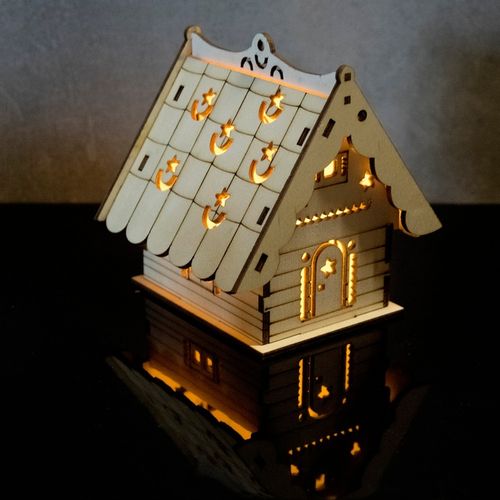 DOMEK LAMPION ŚWIĄTECZNY LED LAMPKA PREZENT DIY na Arena.pl