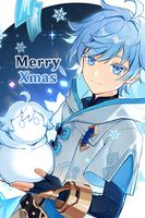 Pocztówka świąteczna Genshin Impact