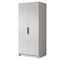 Szafa BODRUM I 100 cm - pojemna garderoba - BIAŁY+CZARNY