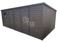 Domek Ogrodowy - Schowek - 6x3 - okno PCV - 2x drzwi orzech TKD79